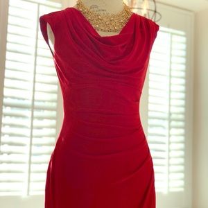 Lauren Cowl Neck Red Dress